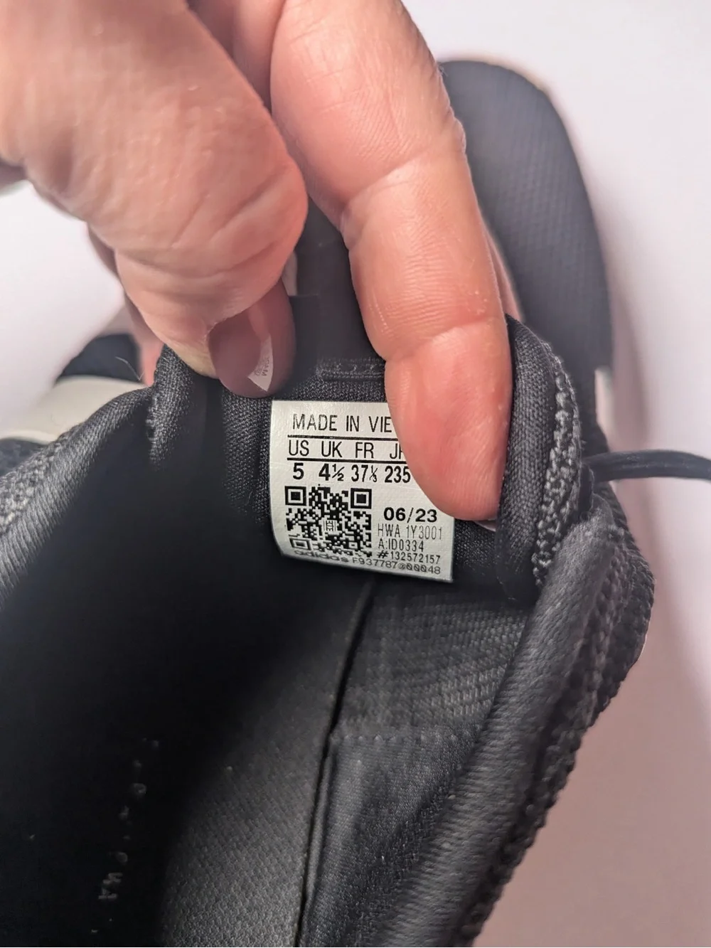 adidas Kids Black Sneakers with White Stripes